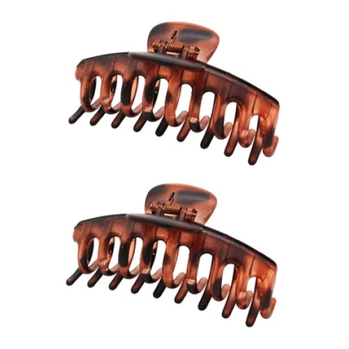 ROXXANI ROXXANI κλιπ μαλλιών RXN-0014, καφέ, 11cm, 2τμχ