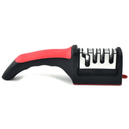 UNBRANDED Ακονιστήρι μαχαιριών TOOL-0080, 4 επιπέδων, μαύρο & κόκκινο