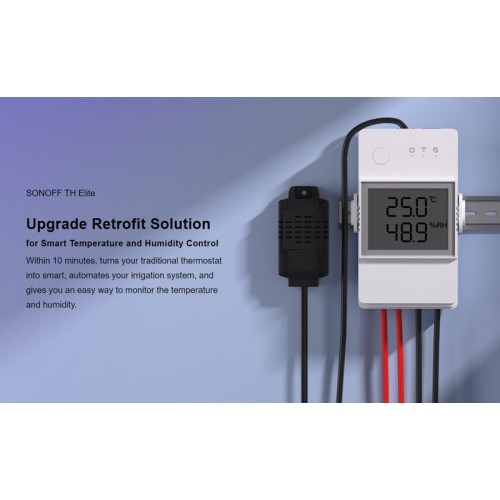 SONOFF SONOFF smart διακόπτης ελέγχου θερμοκρασίας/υγρασίας THR320D, WiFi, 20A