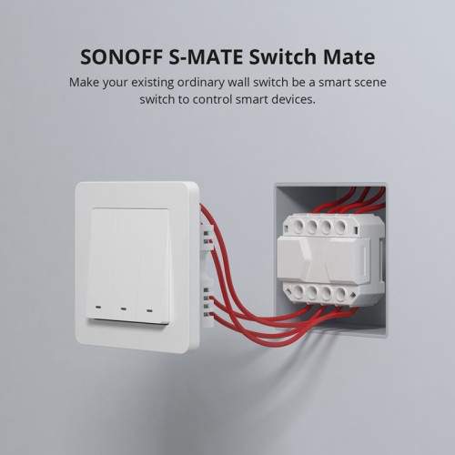 SONOFF SONOFF smart διακόπτης S-MATE, 3 κανάλια, 16A, λευκός