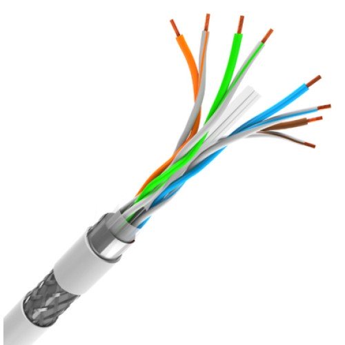 Powertech POWERTECH καλώδιο δικτύου CAB-N297, Cat 6 S/FTP, CCA, 24AWG, 100m, γκρι