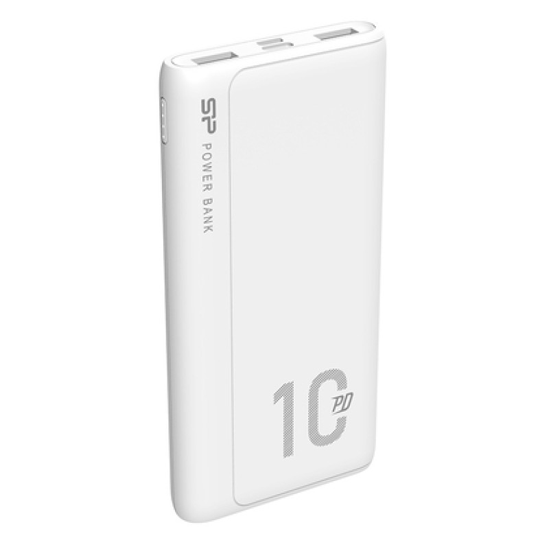 SILICON POWER SILICON POWER power bank QP15, 10000mAh, 2x USB & USB Type-C, 3A, λευκό