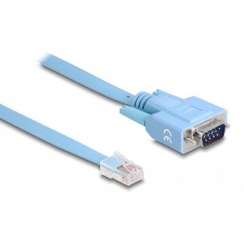 DELOCK DELOCK καλώδιο serial RS-232 DB9 σε RJ45 63353, 1m, μπλε