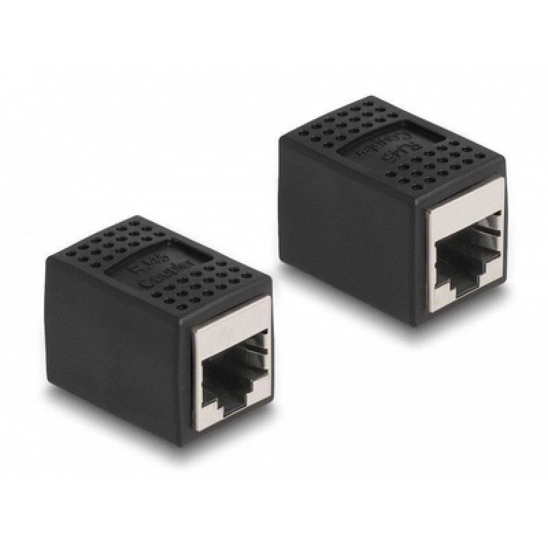 DELOCK DELOCK αντάπτορας RJ45 θηλυκός 87796, Cat.6a, 8P/8C, μαύρος