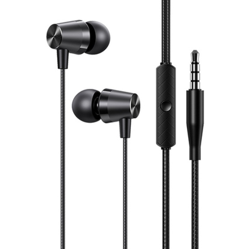 USAMS USAMS earphones με μικρόφωνο EP-42, 3.5mm σύνδεση, Φ10mm, 1.2m, μαύρα