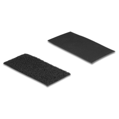 DELOCK DELOCK αυτοκόλλητα τύπου Velcro 19105, 5x10cm, μαύρο, 10 ζεύγη