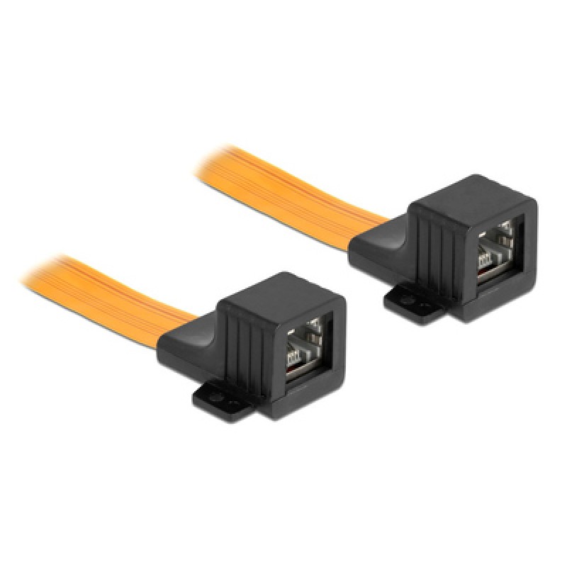 Powertech POWERTECH καλώδιο RJ45 θηλυκό CAB-W047, Cat 6 U/UTP, 30cm, κίτρινο