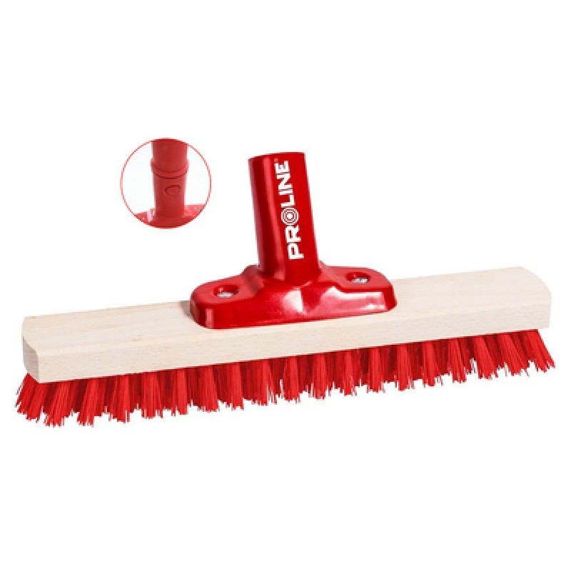 PROLINE PROLINE ξύλινη σκούπα 14306 με συνθετική τρίχα 3cm, click system, 30cm