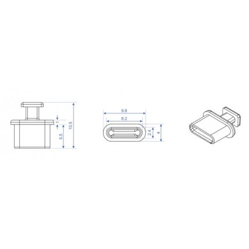 DELOCK DELOCK κάλυμμα προστασίας για θύρα USB-C 64013 με λαβή, μαύρο, 10τμχ