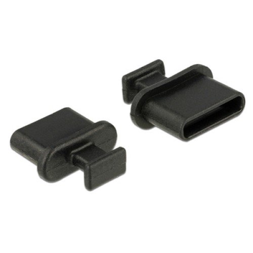 DELOCK DELOCK κάλυμμα προστασίας για θύρα USB-C 64013 με λαβή, μαύρο, 10τμχ