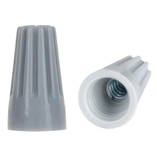 UNBRANDED Σύνδεσμος καλωδίου twist-on P1 TOOL-0086, Φ8.6mmx15.2mm, γκρι, 25τμχ