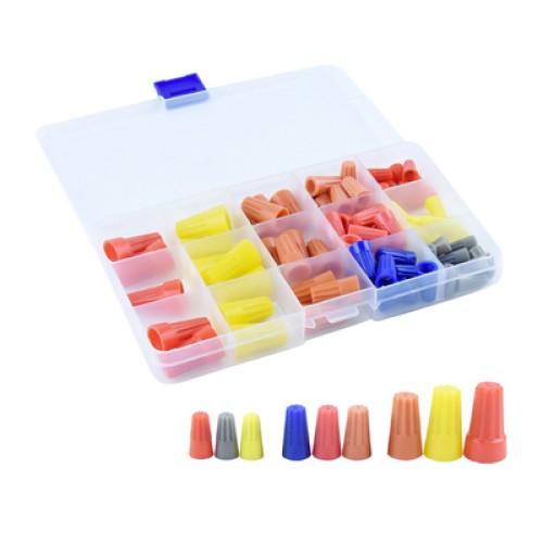UNBRANDED Σετ σύνδεσμοι καλωδίου twist-on TOOL-0087, διάφορα χρώματα/μεγέθη, 87τμχ