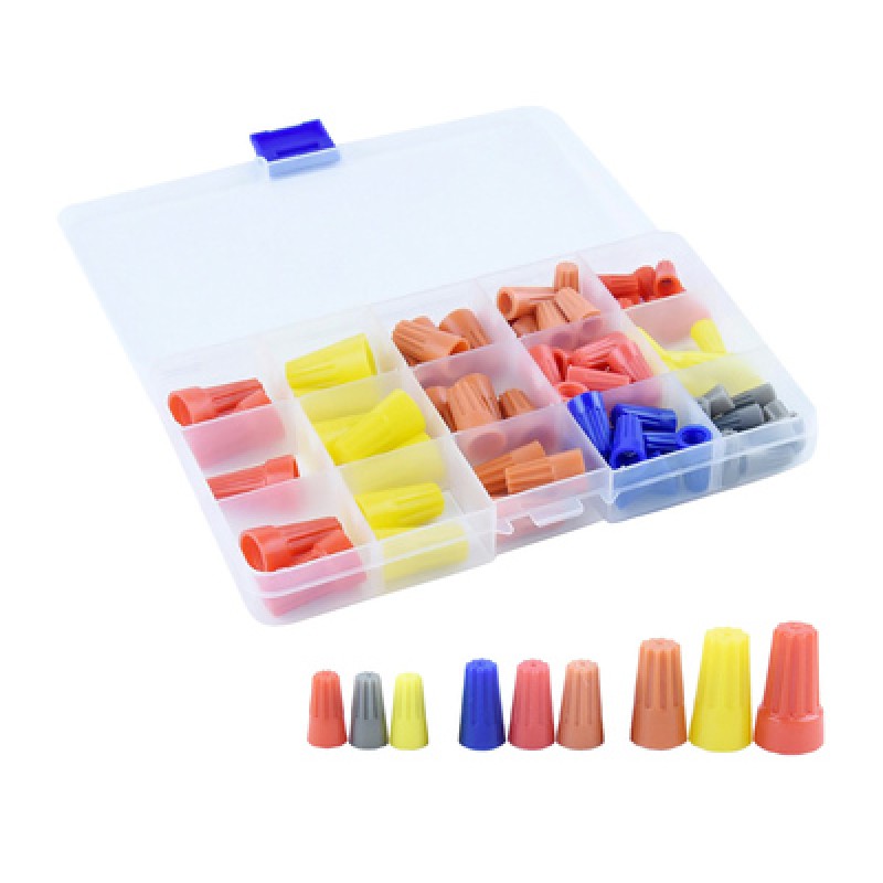 UNBRANDED Σετ σύνδεσμοι καλωδίου twist-on TOOL-0087, διάφορα χρώματα/μεγέθη, 87τμχ