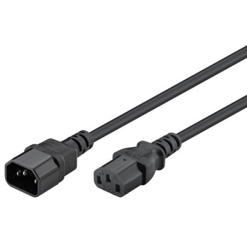 GOOBAY GOOBAY καλώδιο προέκτασης τροφοδοσίας 50081, 0.75mm², 2m, μαύρο