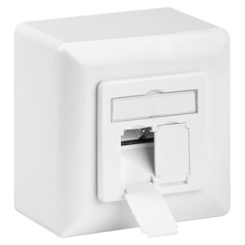 GOOBAY GOOBAY επιτοίχια πρίζα CAT 6 68244, 2x RJ45, 80x80mm, λευκή