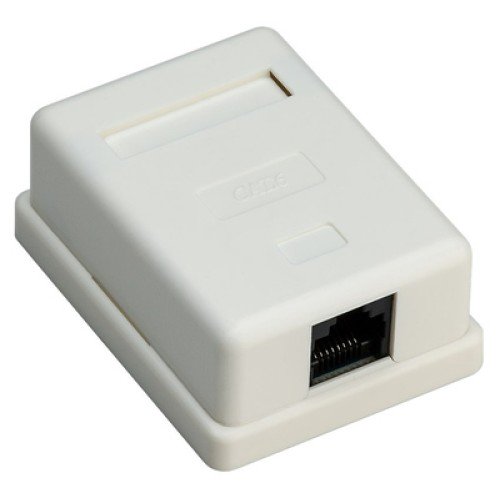 GOOBAY GOOBAY επιτοίχια πρίζα δικτύου 77632, 1 θύρα RJ45, CAT 6 UTP, λευκή