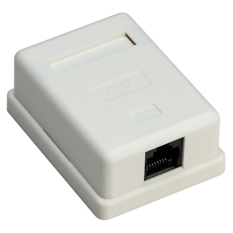 GOOBAY GOOBAY επιτοίχια πρίζα δικτύου 77632, 1 θύρα RJ45, CAT 6 UTP, λευκή