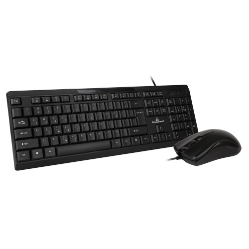 Powertech POWERTECH set ποντίκι & πληκτρολόγιο PT-1068, ενσύρματο, 1000DPI, μαύρο