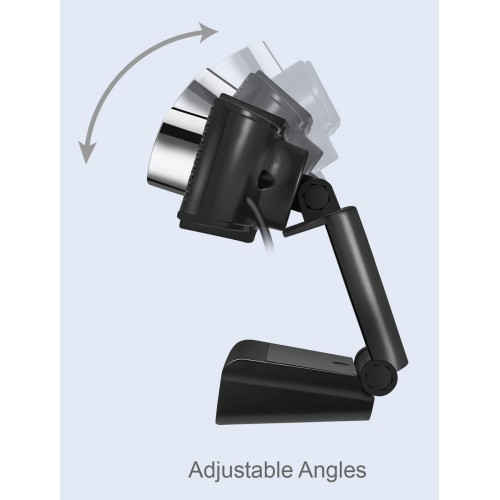 Powertech POWERTECH web camera PT-1078, 2.0MP Full HD, Plug & Play, 1.35m, μαύρη