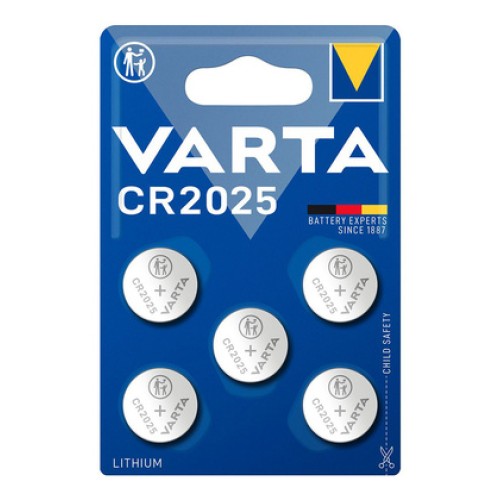 Varta VARTA μπαταρία λιθίου CR2025, 3V, 5τμχ