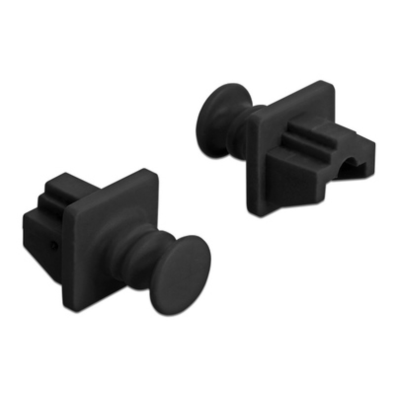 DELOCK DELOCK κάλυμμα προστασίας για θύρα RJ45 86176, μαύρο, 10τμχ