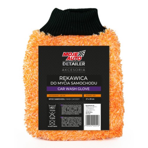 MOJE AUTO MOJE AUTO γάντι καθαρισμού αυτοκινήτου 19-629, 20x27cm, πορτοκαλί