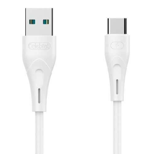 CELEBRAT CELEBRAT καλώδιο USB-C σε USB CB-18T, 3A, 480Mbps, 1m, λευκό