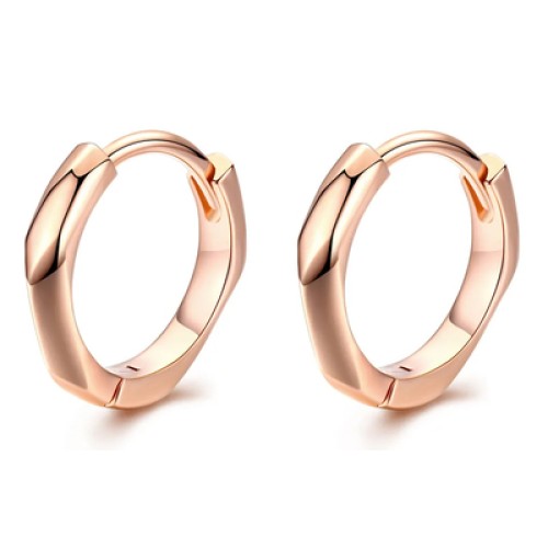 BAMOER BAMOER σκουλαρίκια κρίκοι BSE119, ασήμι 925, ροζ χρυσό