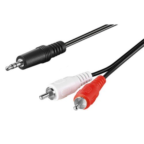 GOOBAY GOOBAY καλώδιο 3.5mm σε 2x RCA 51648, CU, 1m, μαύρο