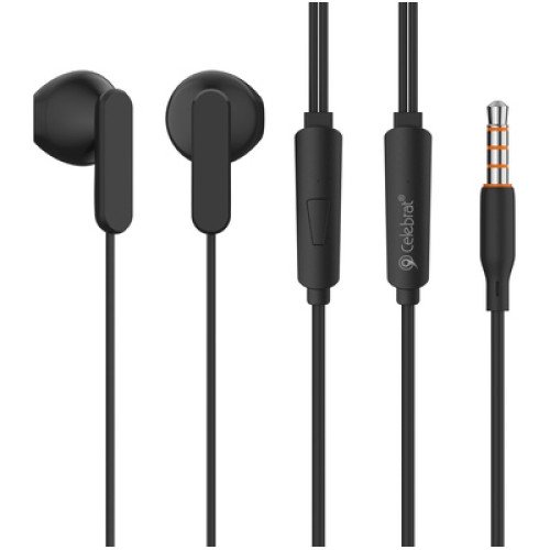 CELEBRAT CELEBRAT earphones με μικρόφωνο G23, 3.5mm σύνδεση, Φ14mm, 1.2m, μαύρα