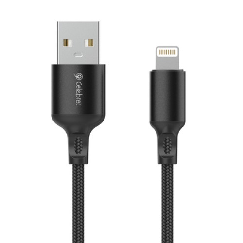 CELEBRAT CELEBRAT καλώδιο Lightning σε USB CB-32, 2.4A, 1m, μαύρο
