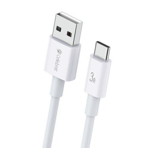 CELEBRAT CELEBRAT καλώδιο USB-C σε USB CB-24C, 3A, 1.2m, λευκό