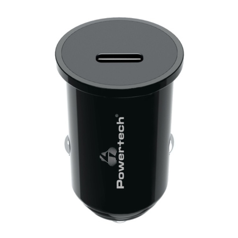 Powertech POWERTECH φορτιστής αυτοκινήτου PT-1146, USB-C, 20W PD, μαύρος