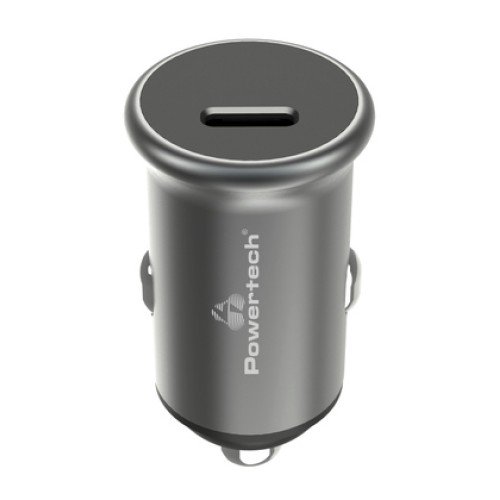 Powertech POWERTECH φορτιστής αυτοκινήτου PT-1147, USB-C, 30W PD, γκρι
