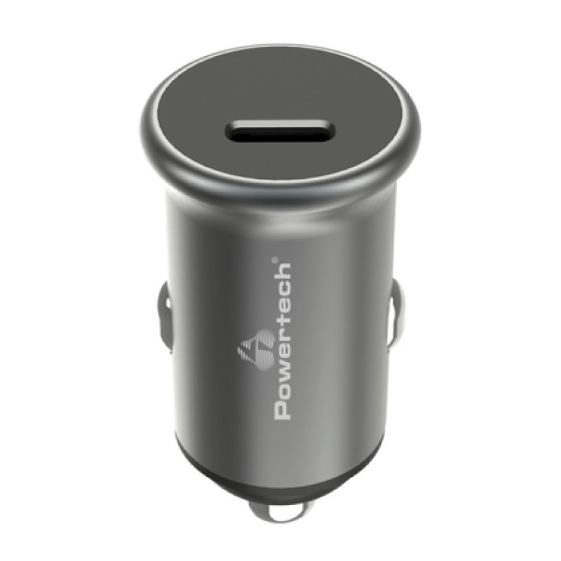 Powertech POWERTECH φορτιστής αυτοκινήτου PT-1147, USB-C, 30W PD, γκρι