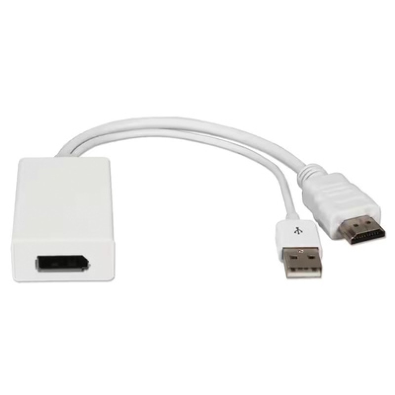 Powertech POWERTECH αντάπτορας HDMI σε DisplayPort CAB-H162, USB, 4K, λευκός