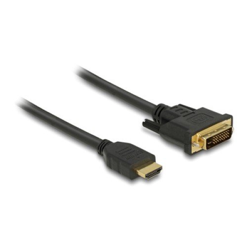 DELOCK DELOCK καλώδιο HDMI σε DVI 85653, 2K/60Hz, 7.92 Gbps, 1.5m, μαύρο