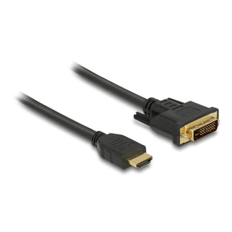 DELOCK DELOCK καλώδιο HDMI σε DVI 85653, 2K/60Hz, 7.92 Gbps, 1.5m, μαύρο