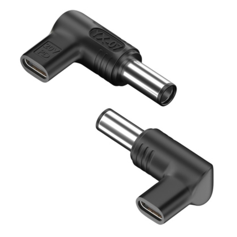 Powertech POWERTECH αντάπτορας τροφοδοσίας YX-07, USB-C σε HP 7.4x5mm, μαύρος