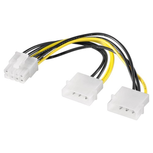 GOOBAY GOOBAY καλώδιο 2x molex 4pin σε 1x 8pin 93241, 0.15m