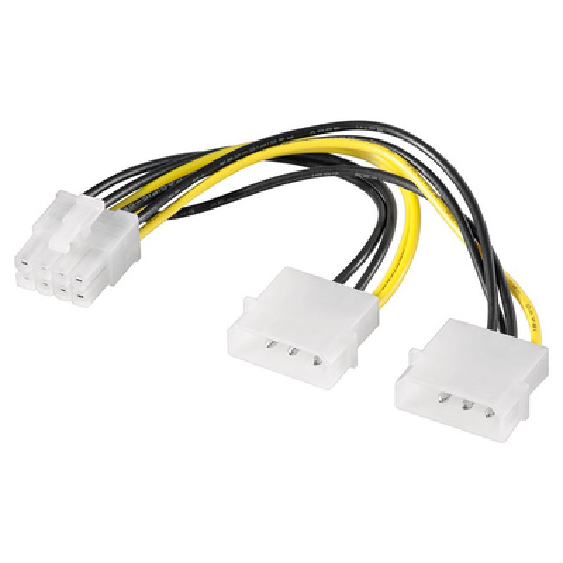 GOOBAY GOOBAY καλώδιο 2x molex 4pin σε 1x 8pin 93241, 0.15m
