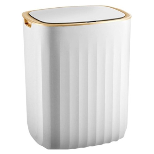 UNBRANDED Κάδος απορριμμάτων HUH-0147, αυτόματο άνοιγμα, 12lt, λευκός