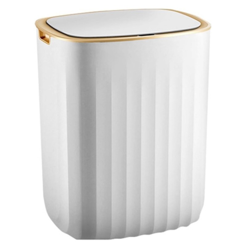 UNBRANDED Κάδος απορριμμάτων HUH-0147, αυτόματο άνοιγμα, 12lt, λευκός