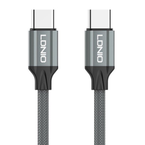 LDNIO LDNIO καλώδιο USB-C σε USB-C LC441C, 65W PD, 1m, γκρι