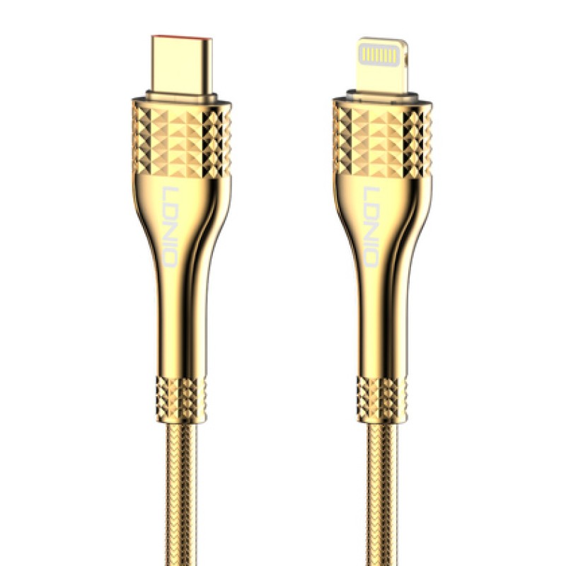 LDNIO LDNIO καλώδιο Lightning σε USB-C LC651I, 30W, 1m, χρυσό