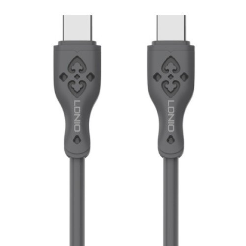 LDNIO LDNIO καλώδιο USB-C σε USB-C LC811C, 65W PD, 1m, γκρι