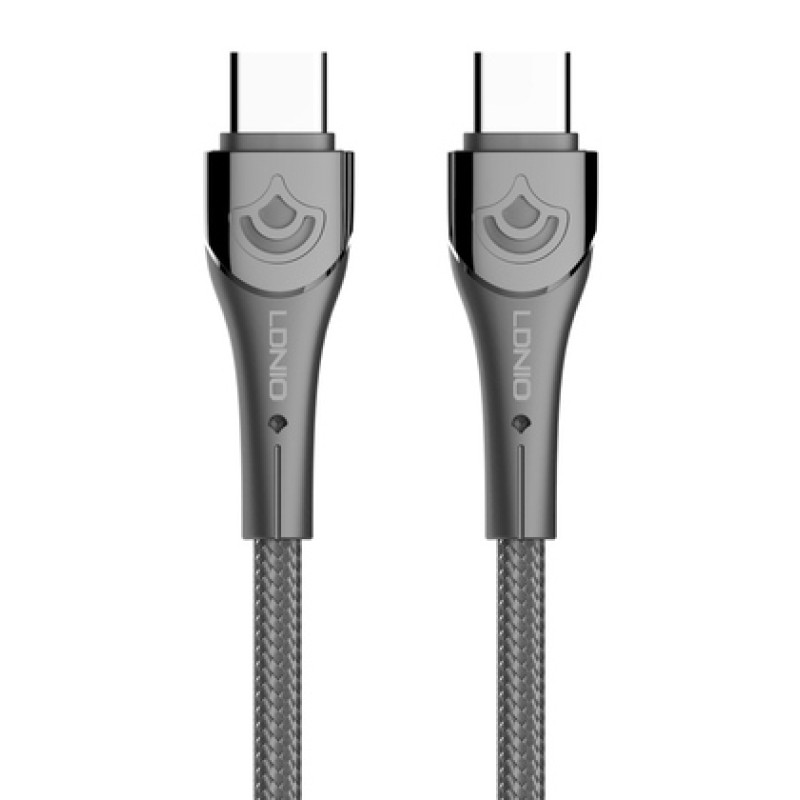 LDNIO LDNIO καλώδιο USB-C σε USB-C LC861C, 65W PD, 1m, γκρι