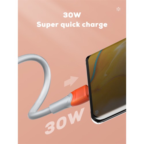 LDNIO LDNIO καλώδιο USB-C σε USB LS601, 30W, 1m, γκρι