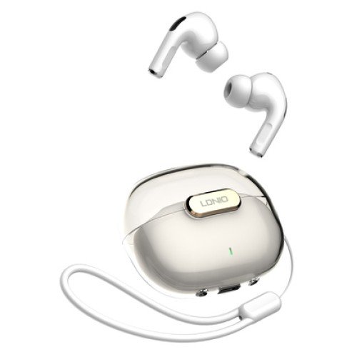 LDNIO LDNIO earphones με θήκη φόρτισης T02, True Wireless, HiFi, Φ13mm, λευκά