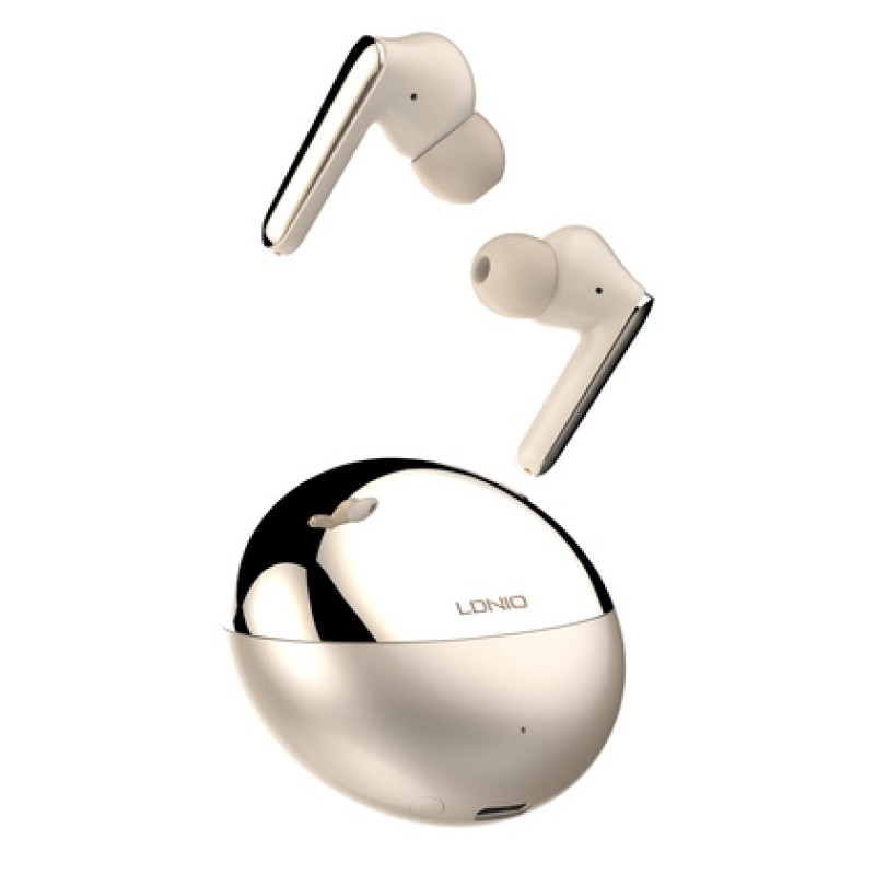LDNIO LDNIO earphones με θήκη φόρτισης T01, True Wireless, HiFi, Φ10mm, χρυσά